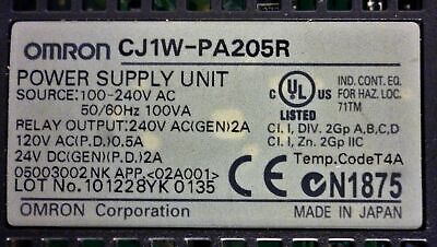 Omron CJ1W-PA205R PLC Power Supply Unit