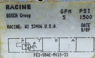 Racine FE3-SBAE-M01S-33 1500 psi Hydraulic Valve