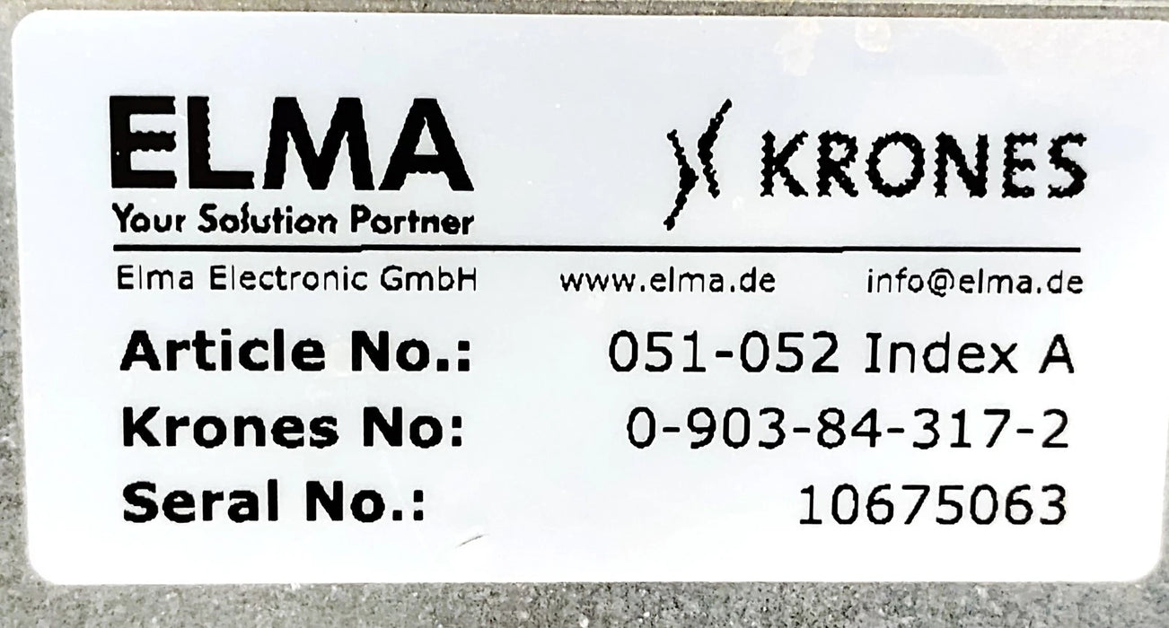Krones 0-903-84-317-2 3-Slot PLC Chassis