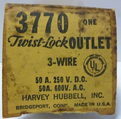 Hubbell 3770 Twist-Lock 50A 600V Outlet