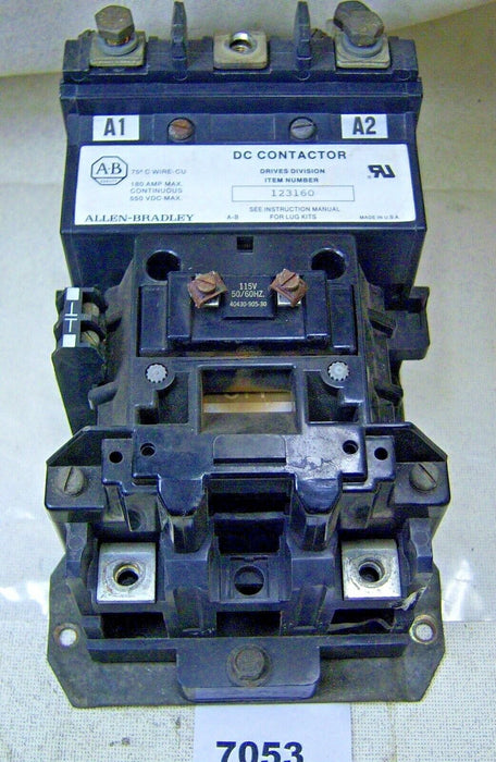 Allen-Bradley DC Contactor 123160 180A DC 115V 2NO 1NC