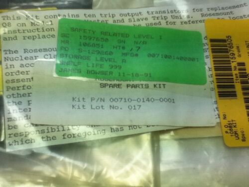 Rosemount 00710-0140-0001 Spare Parts Kit