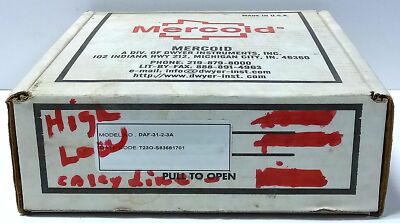Dwyer DAF-31-2-3A Mercoid 120/240/440 V AC/DC 10 A Bourbon Tube Pressure Switch