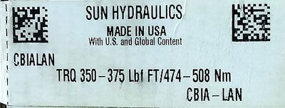 Sun Hydraulics CBIALAN Counterbalance Valve w/ 3:1 Pilot Ratio