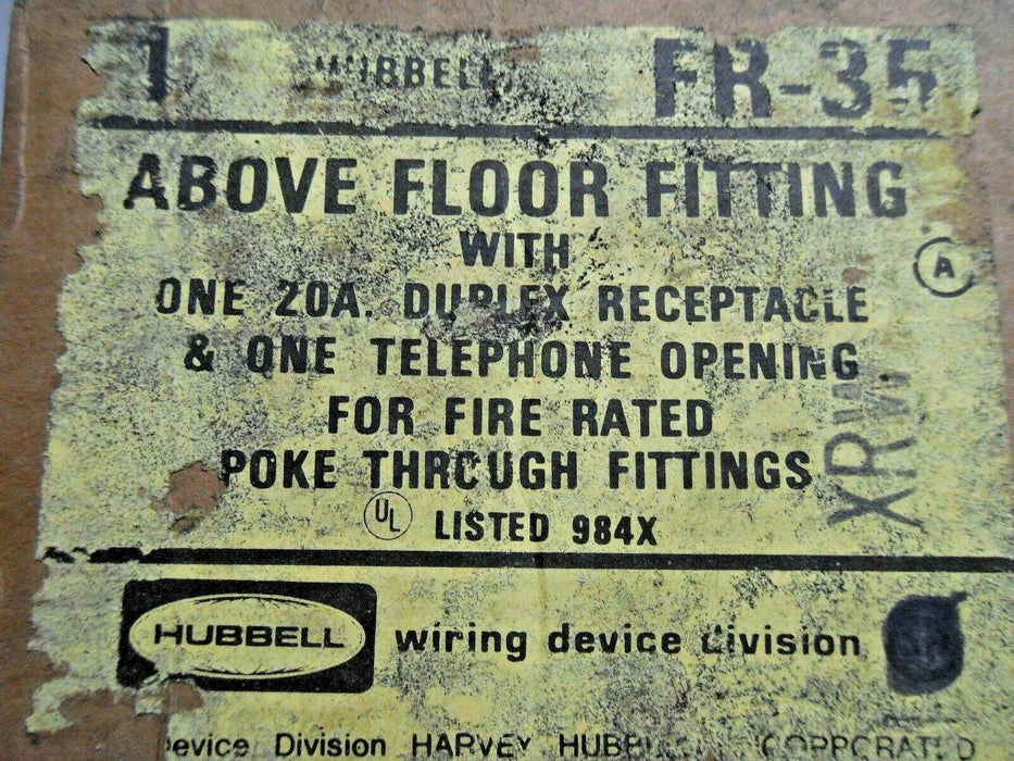 Hubbell FR-35 Above Floor Fitting