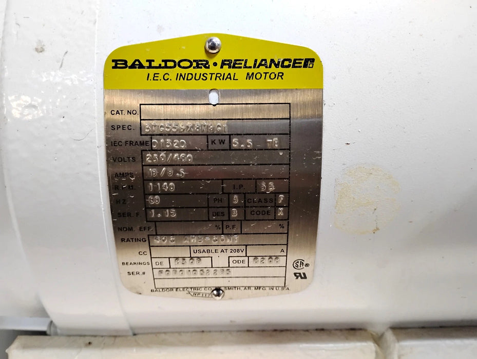 Baldor 37G559X879G1 230/460 V 5.5 kW 1140 RPM D132D IEC Industrial Motor