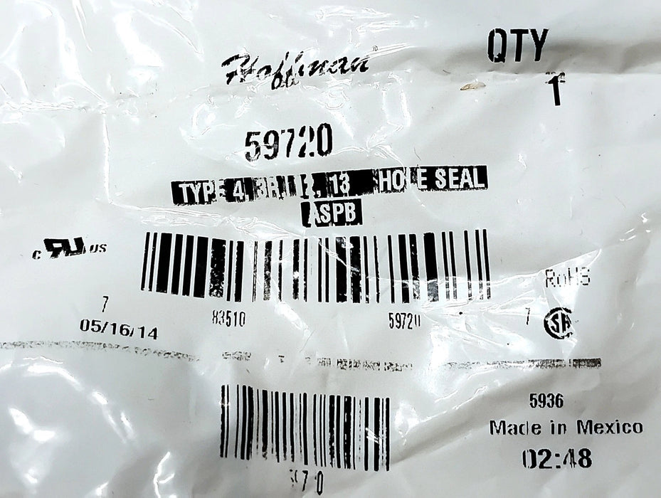 Hoffman 59720 ASPB Hol-Sealers 30.5 mm Gray Steel Oil Tight Hole Seals