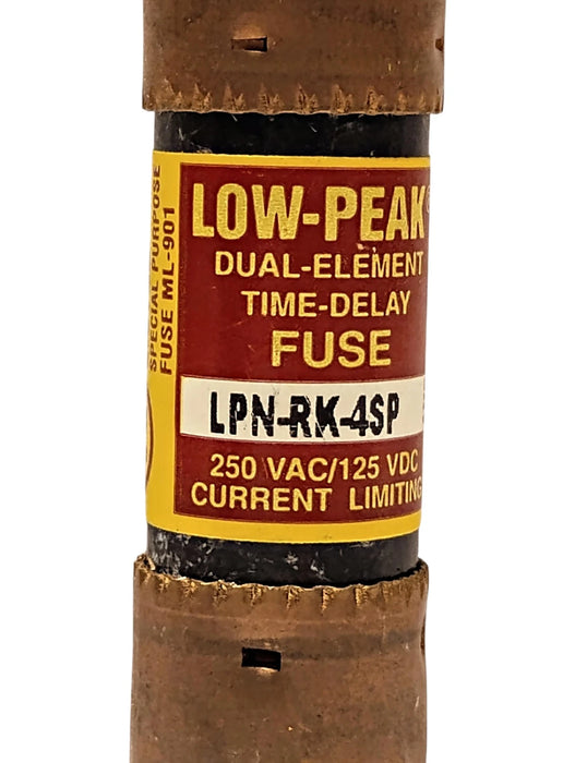 Bussmann LPN-RK-4SP 250VAC/125VDC 4 A Current-Limiting Time-Delay Fuses