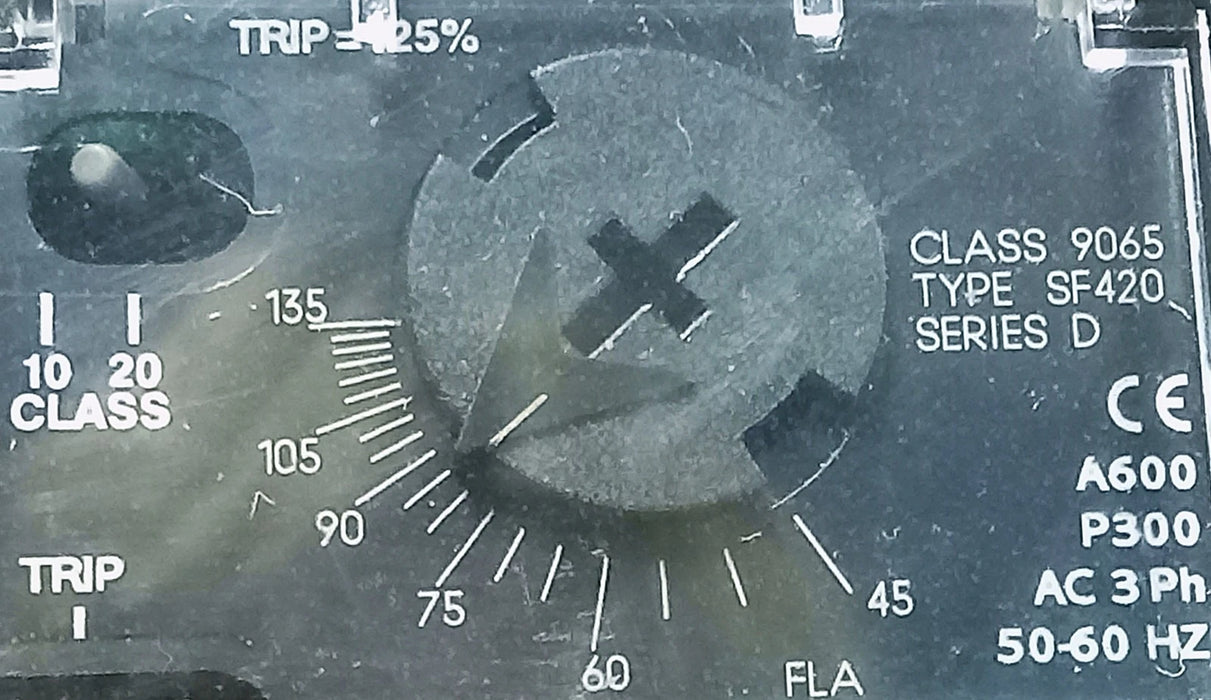 Square D 9065-SF420 600 V 45-135 A 3-Phase Solid State Overload Protection Relay