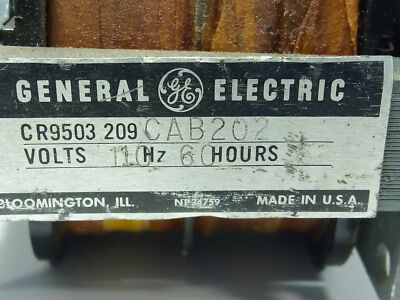 GE CR9503-209C-AB202 110 V AC 60 Hz 1 in Stroke Pull Type Industrial Solenoid