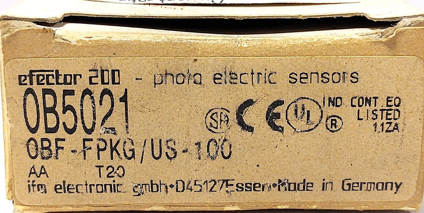 Efector OBF-FPKG/US-100 OBG5021 10-30 V DC Fiber Optic Amplifier