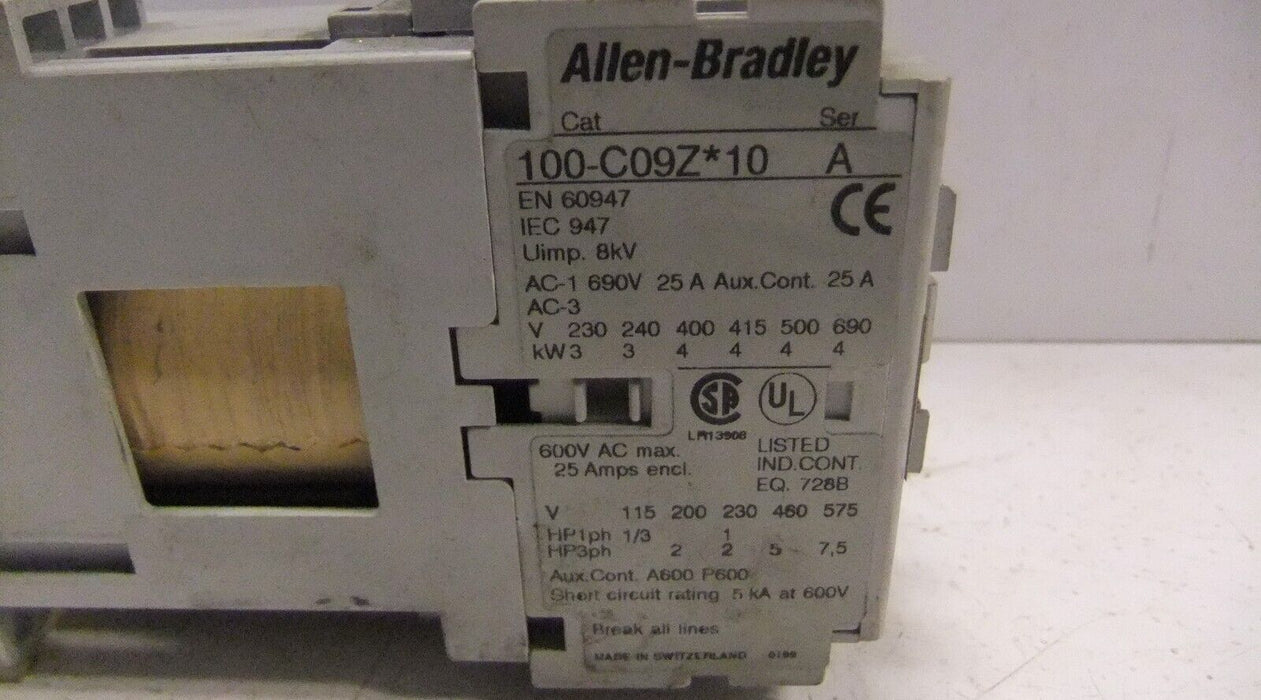 Allen-Bradley Contactor 100-C09ZJ10 9A 24VDC