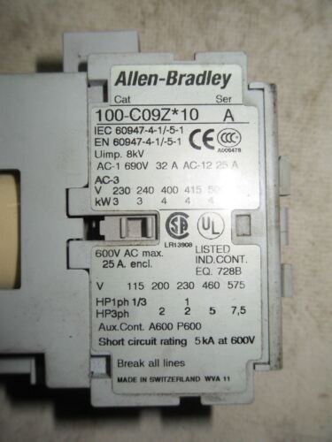Allen-Bradley 100-C09Zf10 Contactor