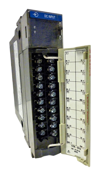 Allen-Bradley 1756-IB16 Ser A CAT Rev F02 F/W Rev 2.5 24 VDC PLC Input Module