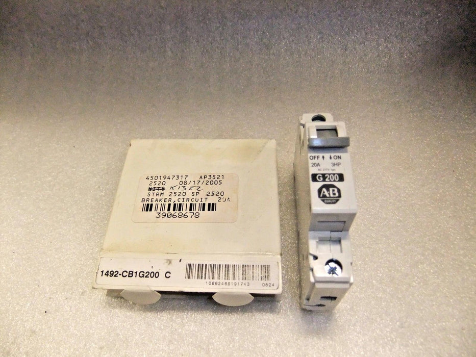 Allen-Bradley Circuit Breaker 1492-CB1G200 20A 1P 277VAC
