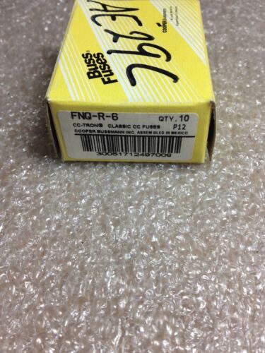 2 Bussmann CC-Tron FNQ-R-6 Fuses