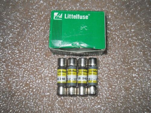 1 Lot Of 4 Littelfuse FLQ2-1/2 500VAC Time Delay Fuses