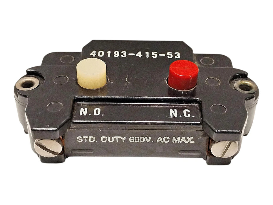 Allen-Bradley 40193-415-53 600 V AC Contact Block for Pushbutton Station