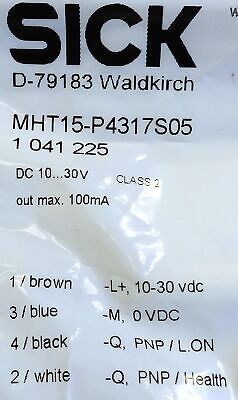 SICK MHT15-P4317S05 10-30VDC Photoelectric Sensor