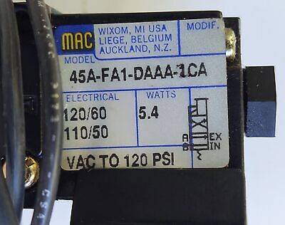 MAC Valves 45A-FA1-DAAA-1CA Solenoid Valve