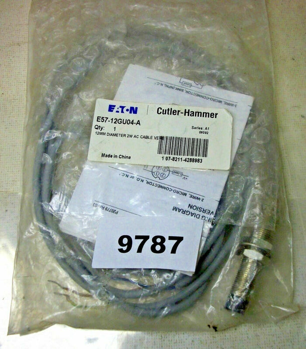 Cutler-Hammer Proximity Sensor 12mm Cable E57-GU04-A