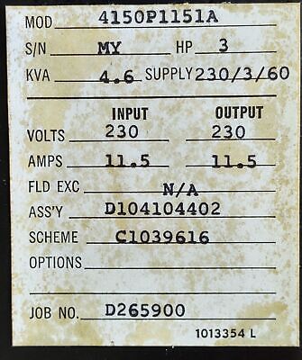 Fincor 4150P1151A 3-Phase Soft-Start Drive