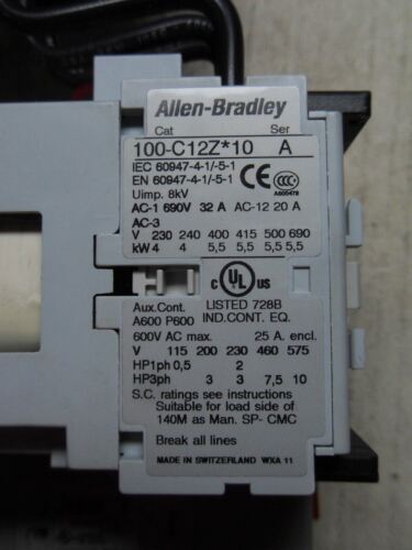 1 Allen-Bradley 107T-BWZJ3-RC16S-D1D COMBINATION STARTER