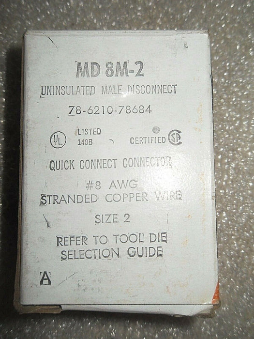 6 T&B MD 8M-2 Uninsulated Male Disconnects