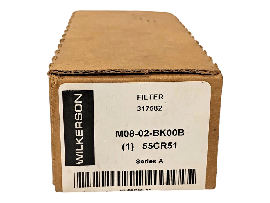 Wilkerson M08-02-BK00B Coalescing Compressed Air Filter w/ 1/4 NPT Ports