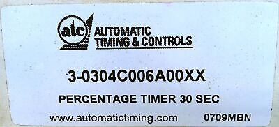 ATC 3-0304C006A00XX 120 V AC 60 Hz 0-30 Sec Percentage Timer Panel Meter