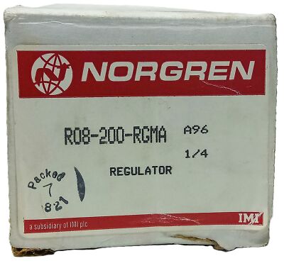 Norgren R08-200-RGMA 5-150 psig 1/4 NPTF Pneumatic Pressure Regulator w/ Gauge