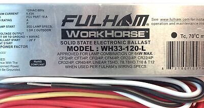 Fulham WorkHorse WH33-120-L 120 V AC Solid State Electronic Ballast