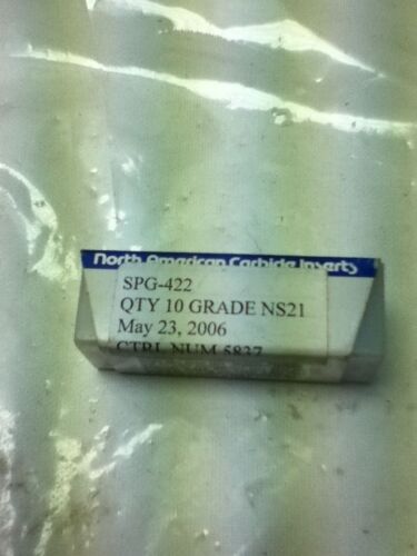 10 North American Carbide SPG-422 Carbide Inserts