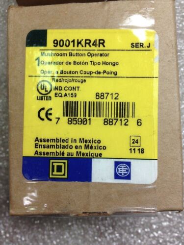 Hoffman E-1PBX Pushbutton Enclosure with Square D 9001-KR4R Pushbutton
