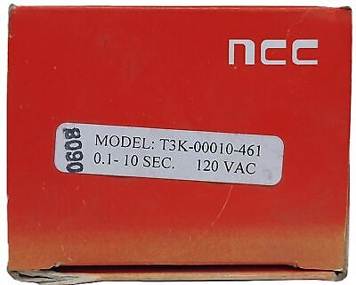 AMETEK National Controls T3K-10-461 120VAC 1-10 Sec Solid State Time Delay Relay