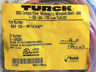 Turck RXF 126-1M/14.5/NPT PLC Cable