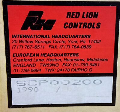 Red Lion Controls SCP00200 2 Digit Counter