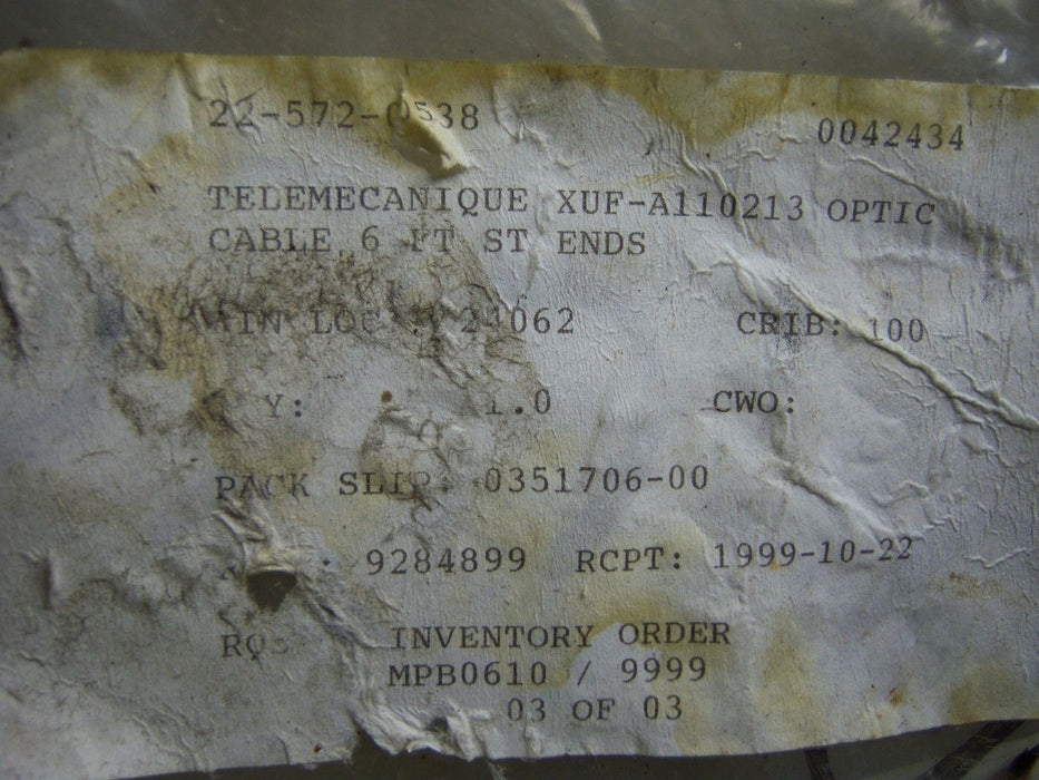 Telemecanique XUF-A110213 Photoelectric Sensor Fiber Optic