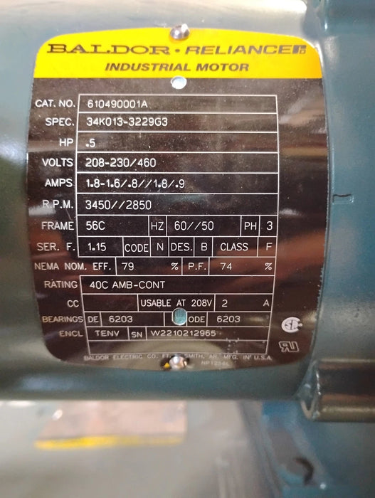ABB Baldor R21-A000-0355 460 V 25 HP 1750 RPM RL2162Z DPG-FV Inverter Duty Motor