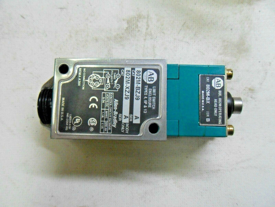 Allen-Bradley 802M-BZJ9 PRE-WIRED LIMIT SWITCH