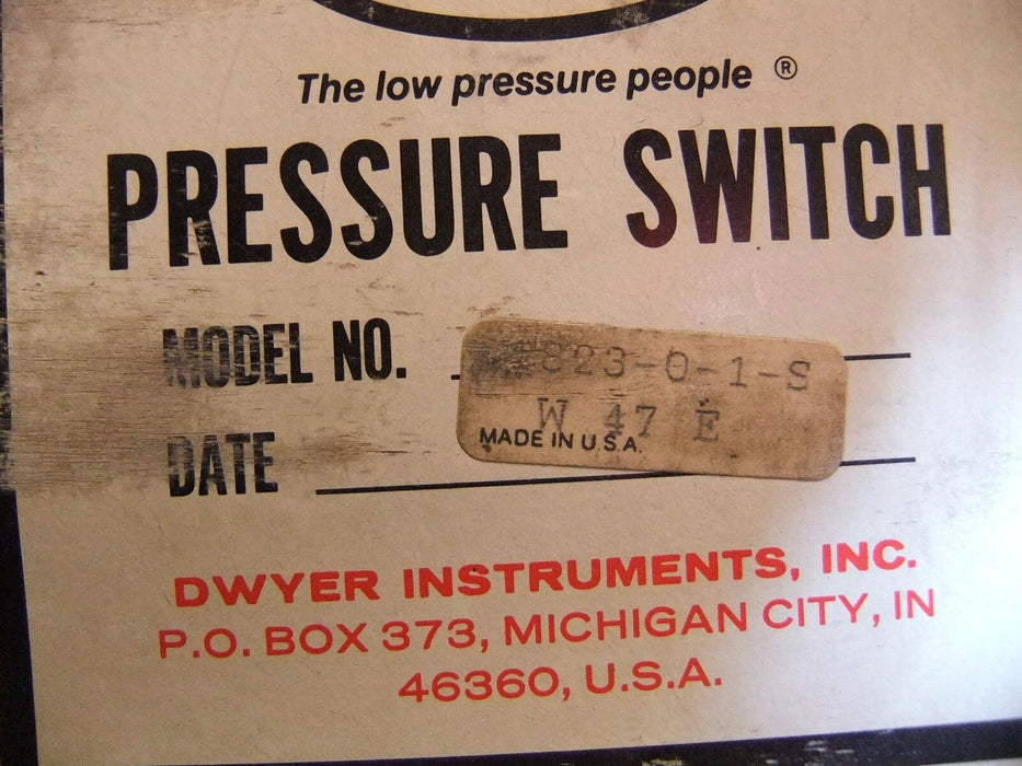 Dwyer Pressure Switch 1823-0-1-S