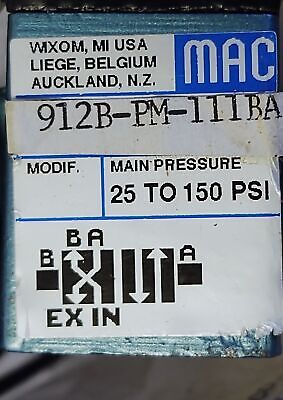 MAC Valves 912B-PM-111BA Solenoid Valve