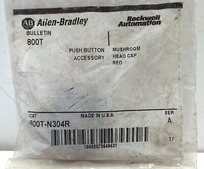 Allen-Bradley 800T-N304R Ser A Red Mushroom Push Button Head Cap