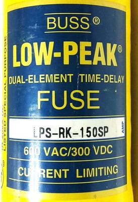 Bussmann LPS-RK-150SP 600 V AC/300 V DC 150 A Current-Limiting Time-Delay Fuse