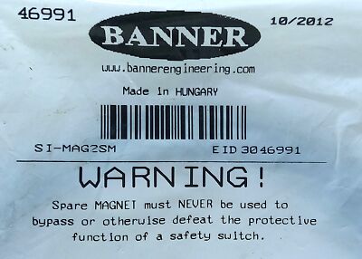 Banner Engineering SI-MAG2SM 46991 Magnetic Safety Interlock Switch