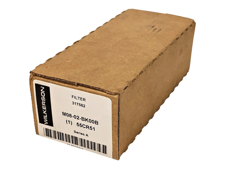 Wilkerson M08-02-BK00B Coalescing Compressed Air Filter w/ 1/4 NPT Ports