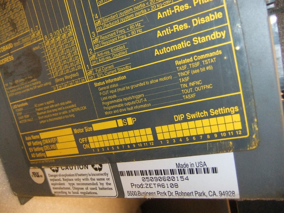 Parker ZETA6108 Servo Drive