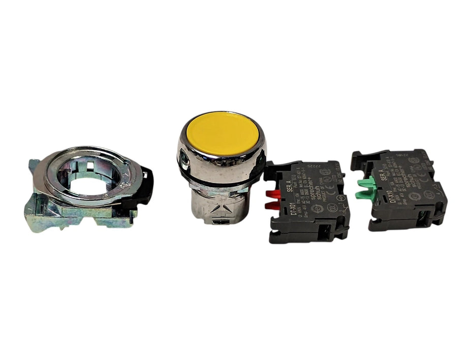 Sprecher Schuh D7M-F5MX11 7M015MX11 600 V Yellow Flush Head Momentary Pushbutton