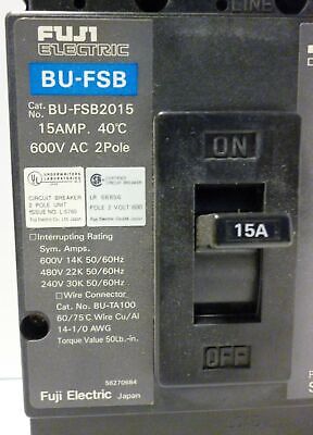 Fuji BU-FSB2015 Circuit Breaker with Lugs