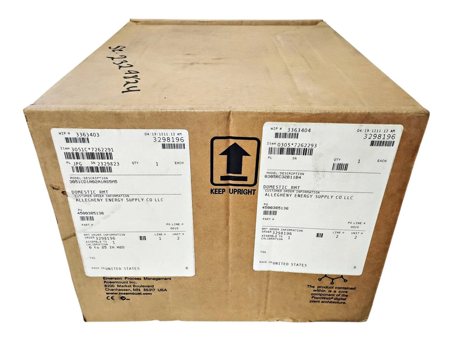 Emerson Rosemount 3051CD1A02A1AS5M5 0-25INH2O 2000PSI Smart Pressure Transmitter